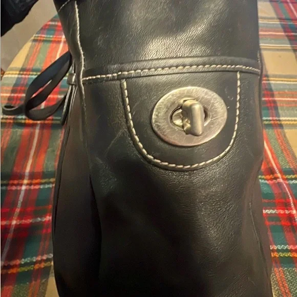 Coach black vintage leather bag large size - Picture 5 of 8